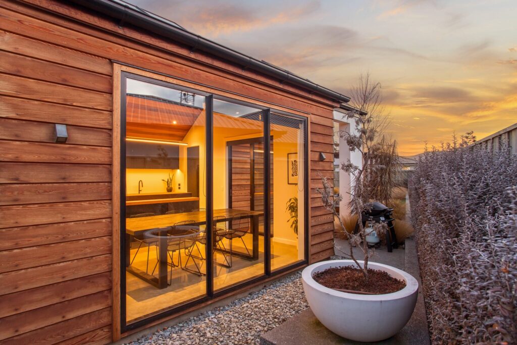Contemporary dining and kitchen area in a new build house, showcasing modern homes ideal for houses to buy and new houses for sale.